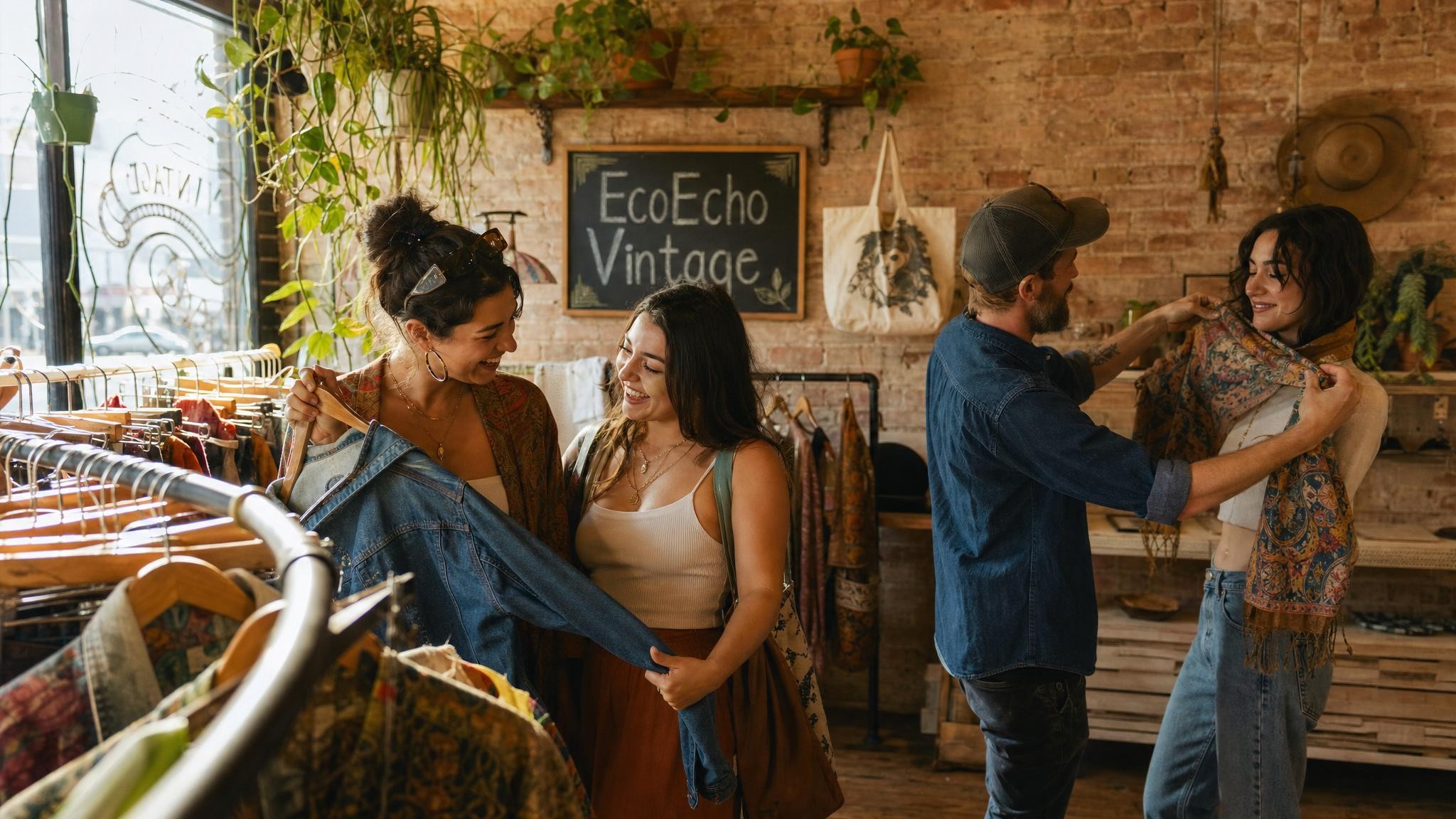 A curated vintage piece displayed with the story card that tells where it came from and how to style it