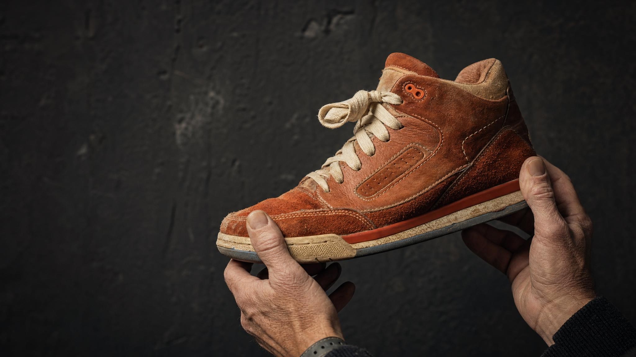A rare vintage pair of sneakers, an authentic thrift-store find from Austin